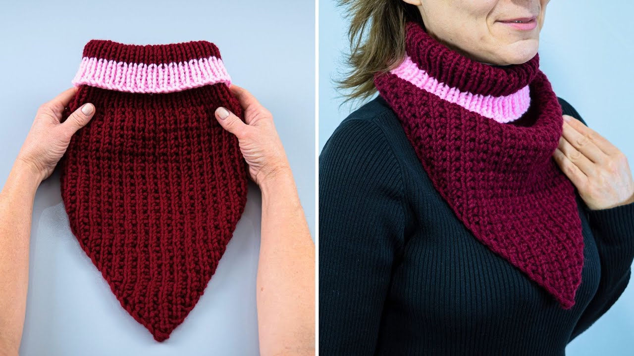 The simplest knitted snood quickly and easily! - YouTube