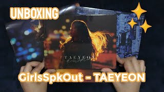 UNBOXING - GirlsSpkOut Album - Taeyeon (Limited Version CD+DVD)