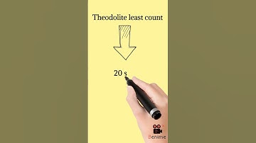 SSC JE IMPORTANT QUESTION |  theodolite least count | #shorts