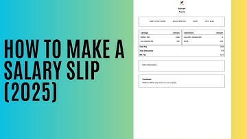 How to make salary slips for your employees
