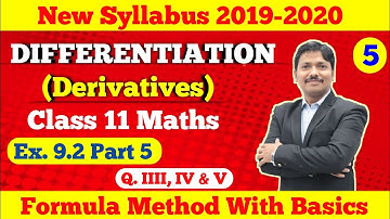 Differentiation Ex.9.2 Part 5| Class 11 Maths | Maharashtra Board | Dinesh Sir