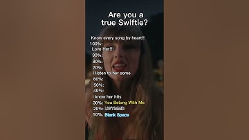 Only True Swifties Would Know #taylorswift