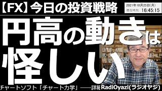 【為替(FX)－今日の投資戦略】ドル円は週末から円高方向に動いているが、ドル円以外の通貨ペアでは、まだ円安傾向が強い。ドル円が大きく円高方向に動く(下げる)のは考えづらい状況。安易に売らないよう注意。