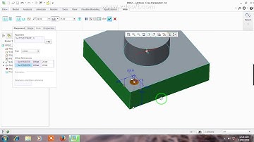 Creo Exercise Turorial:Extrude, hole, Revolve