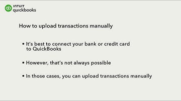 How to upload transactions manually in QuickBooks Online
