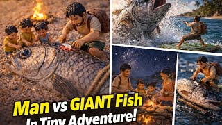 Tiny Man vs Giant Fish  Epic Survival Adventure! | Miniature 
