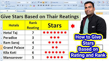 Give 5 Star Rating in Excel Using REPT Function | How to Use REPT Function in Excel | #rating #rept