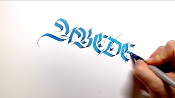 Pilot Parallel Pen Calligraphy Fraktur Alphabet
