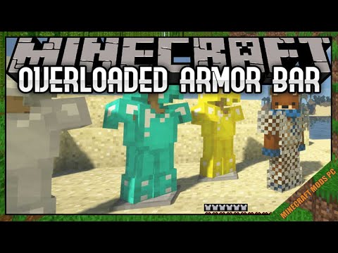 Overloaded Armor Bar Mod 1.16.5/1.15.2/1.12.2 (Allows Armor Values Over 20)  for Minecraft PC 