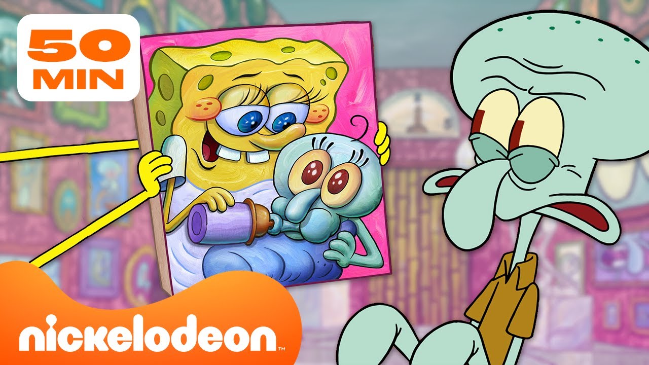 Губка Боб | Лучшие моменты у Сквидварда дома | 50-минутная подборка | Nickelodeon Cyrillic