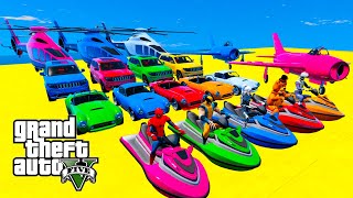 GTA V Stunt Map Car Race Challenge On Super Cars, Bikes and OffRoad Jeeps