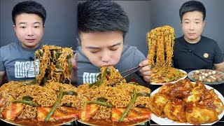 Mukbang Asmr | Eating Chinese food Fried​ Noodles with Vegetable and other foods
