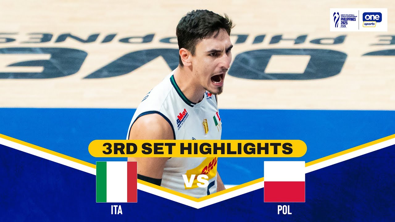 POLAND vs. ITALY | SET 3 HIGHLIGHTS | 2025 FIVB MEN'S VOLLEYBALL CHAMPIONSHIP SF | SEPT. 27