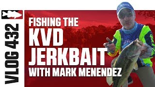 Mark Menendez Fishing the Strike King KVD Jerkbait Deep on Lake X in Kentucky - TW VLOG #432