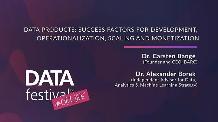 The success factors of data products | Dr. Alexand...
