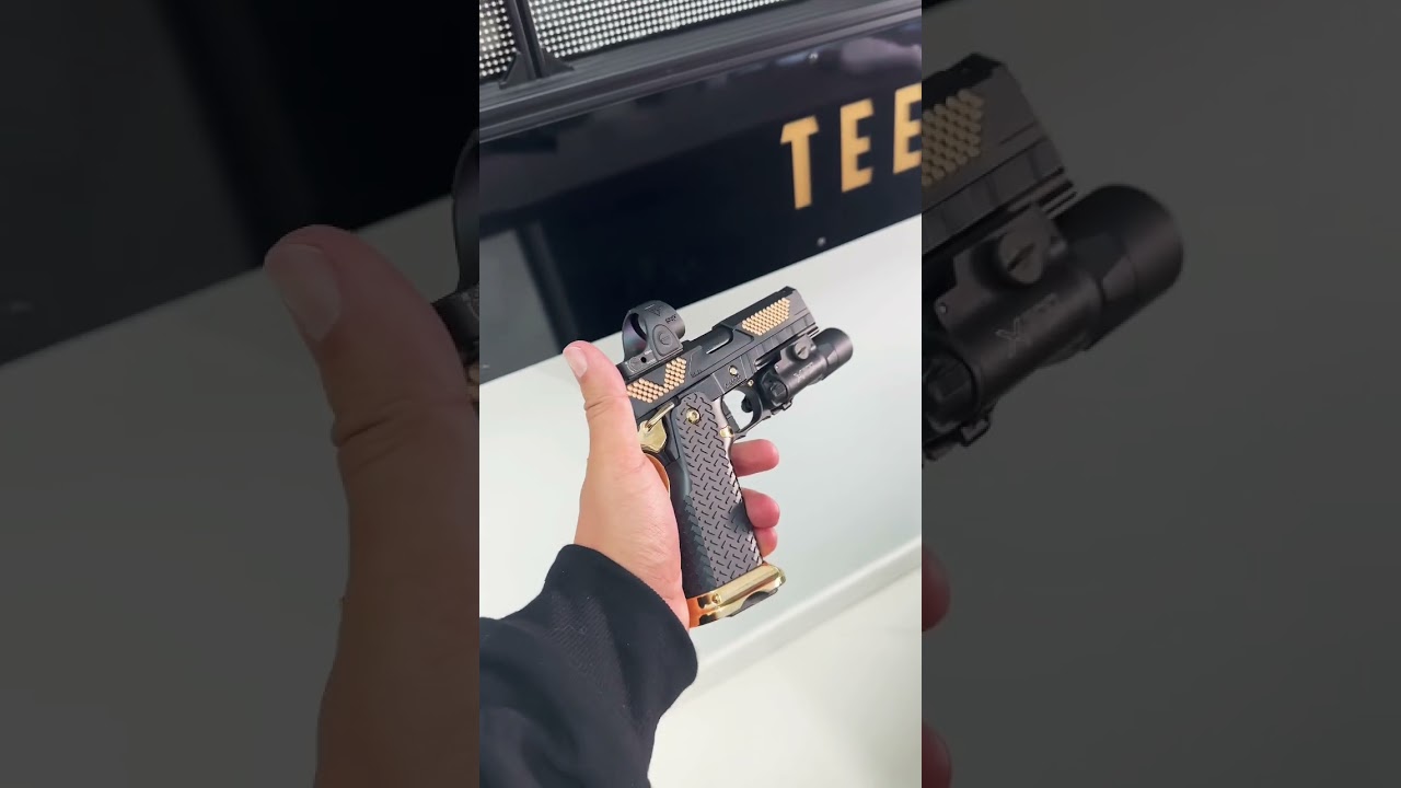 2011 COMBAT PRECISION PORTED M5-SS LIMITED EDITION BLACK WITH 24K GOLD ACCENTS 9MM SRO & X300