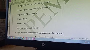 Class VIII Computer Science Revision of Log on to Access, Working with tables & queries