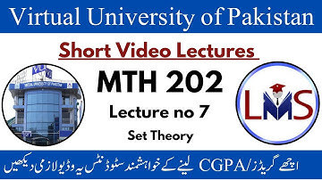 MTH 202  Lecture 7 || MTH 202 Short lecture 7 || MTH202 Discrete Mathematics