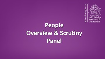 RBWM People Overview & Scrutiny Panel - 10 June 2024