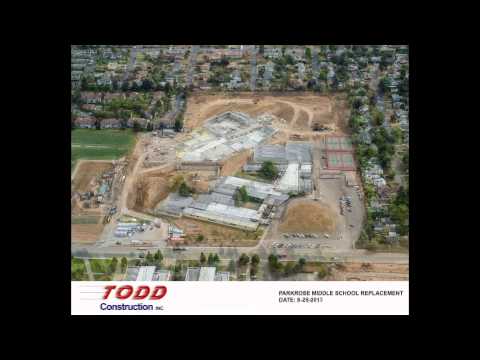 New Parkrose Middle School - construction aerial photos