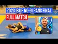 2023 ibjjf nogi pans finals  joshua beam x edward theilig blue belt  master 1  feather