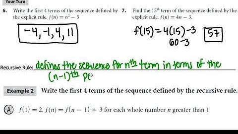 A1 2 5 Identifying and Graphing Sequences