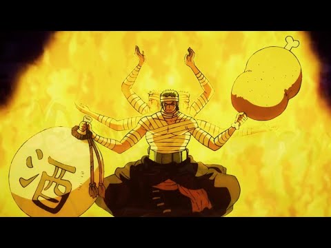 Luffy and Zoro using their attacks to eat food One Piece