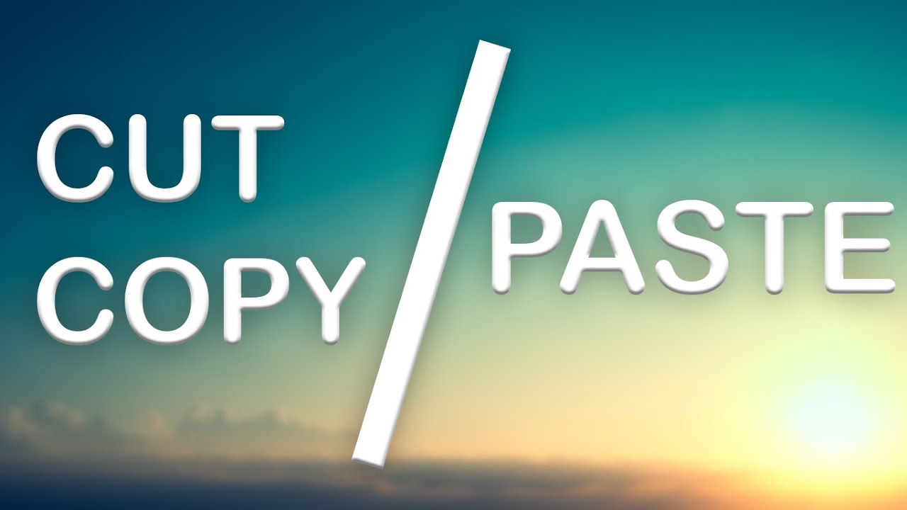 How To Cut Copy Paste A File YouTube How To Cut Copy Paste A File YouTube