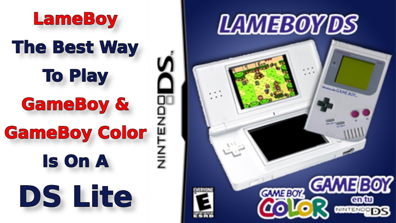 GameBoy & GameBoy Color Games On A Nintendo DS Lite. LameBoy. The