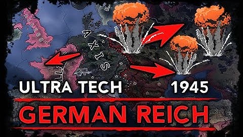 [HoI4] Ultra Tech German Reich w/ Endsieg Mod 1945 [AI WW2 Timelapse]