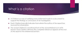 What are Citations and why are they used