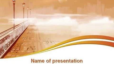 Moonlit Quay PowerPoint Template by PoweredTemplate.com