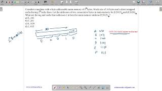 GATE 2015 SET-3 | CO | DIRECT MAPPED CACHE | GATE TEST SERIES | SOLUTIONS ADDA | EXPLAINED BY VIVEK