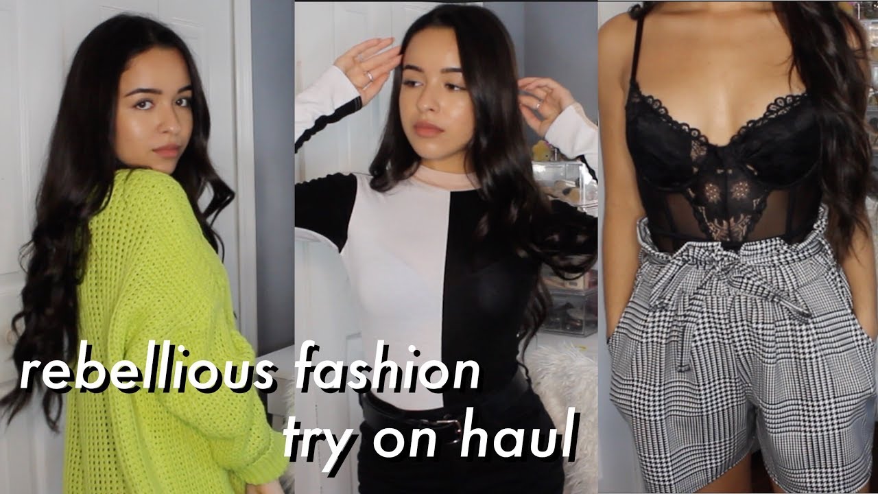 REBELLIOUS FASHION HAUL!! (try on) | Raimi Reyes video phone lyrics