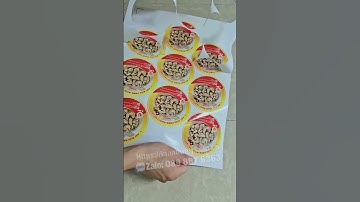 Mẫu tem tròn dán hộp hạt điều  #intemnhan #inanhung #shorts