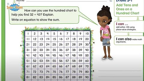 Adding Tens and Ones on a Hundred Chart : EnVision Math 3.1