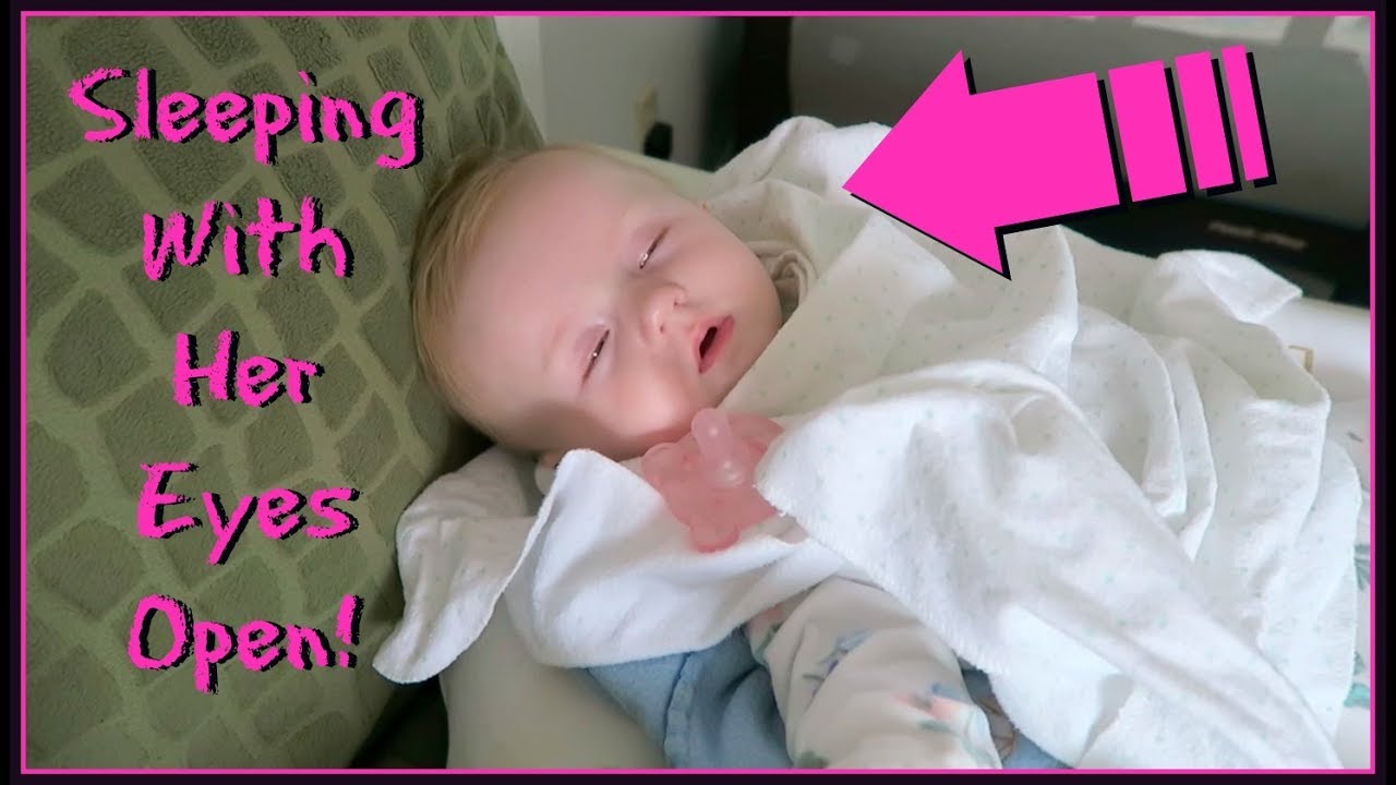 Sleeping With Her Eyes Open! YouTube
