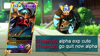 HOW TO DEAL AGAINST AGGRESSIVE GLOBAL THAMUZ IN EXP | ALPHA BEST BUILD 2023