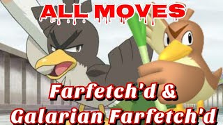 farfetch'd \& galarian farfetch'd all attacks \& moves (Pokemon)@TSCRChannel