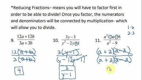 Math 099 14.1 - Simplifying Rational Expressions