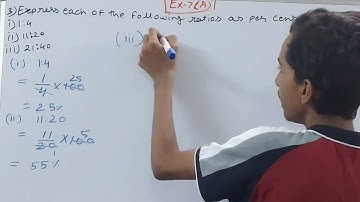 Q3 Ex 7A Percentage | ICSE Math Class 8 | S. Chand Solutions | OP Malhotra |