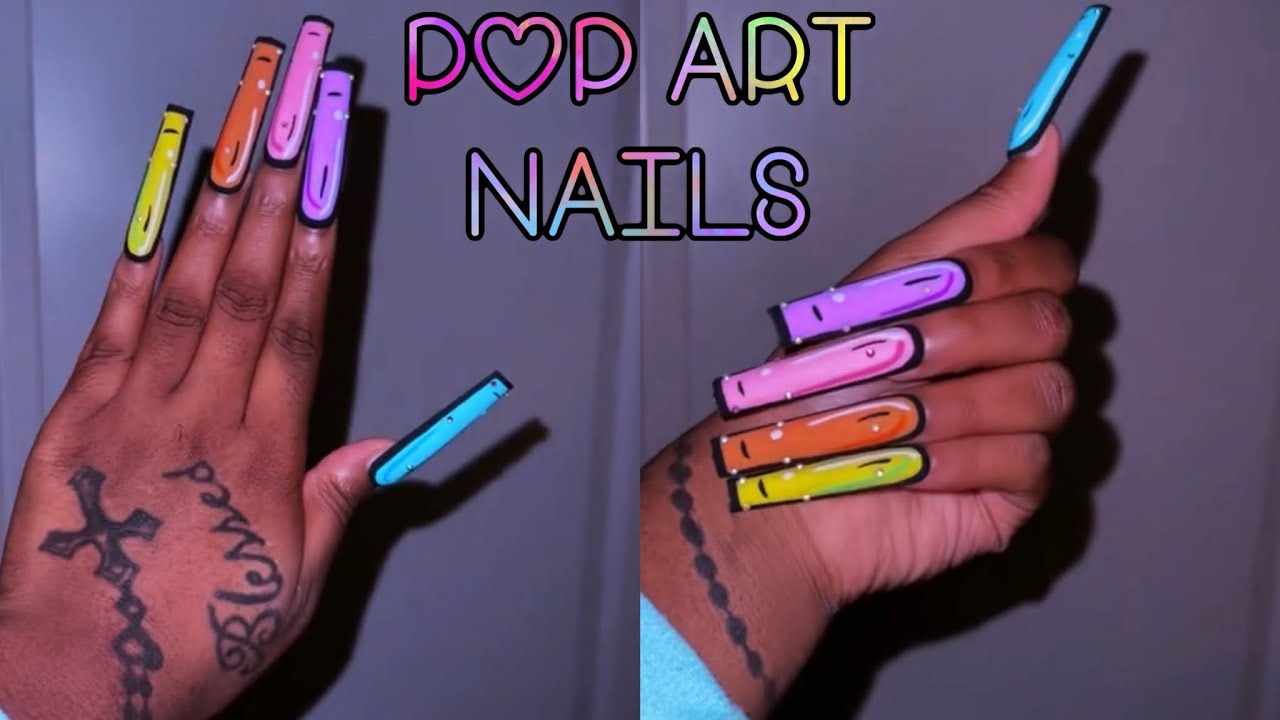 New Nail Trend 2022?? -3XL Pop Art Nails Tutorial-