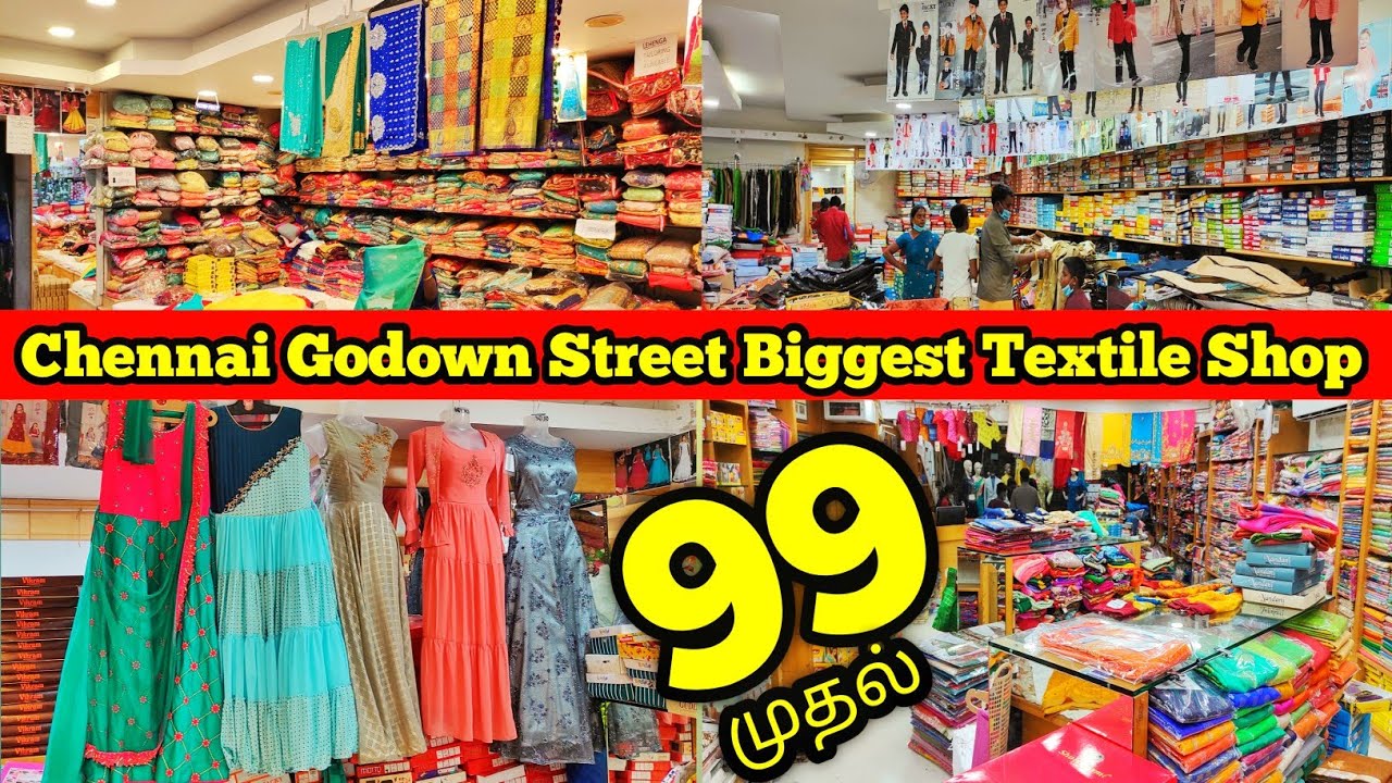 Chennai Godown Street Biggest Family Textiles Shop, sowcarpet shopping
