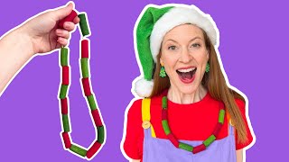 Christmas Pasta Necklace Craft for Kids | Dizzy Izzy