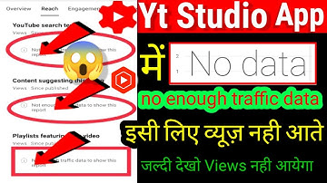 YT Studio YouTube Search Terms | Not Enough Traffic Data to Show This Report | Likh Ke Kiun Aata Hai