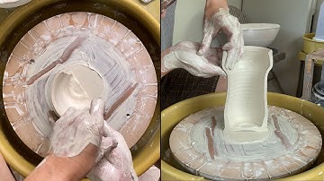 507. Mastering Pulling/Lifting Cylinder/Wall Technique with Hsin-Chuen Lin 林新春 拉坯剖面示範