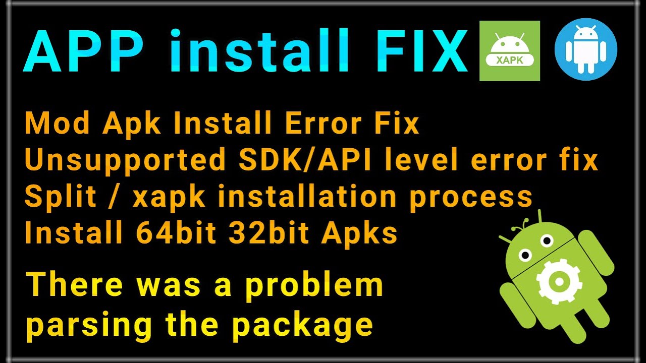 Fix Apps Install Fail Android| Split Apk Apks Xapk Install | There Was A Problem Parsing The Package