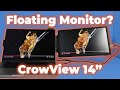 This clamps to your laptop  portable travel monitor  elecrow crowview 14