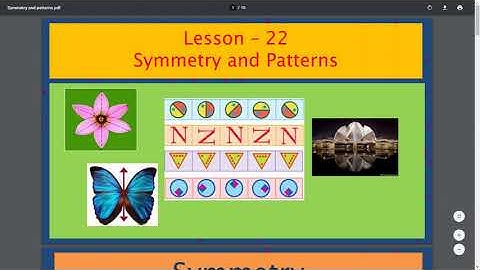 Class 5 ABC  Mathematics lesson -22  Symmetry and Patterns-By Mrs. Reema Rao