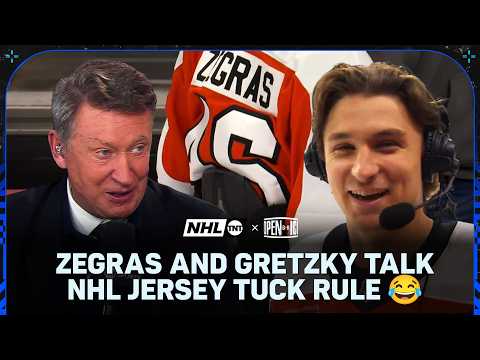 Trevor Zegras and Wayne Gretzky React to the NHL’s Jersey Tuck Rule 😂 | NHL on TNT